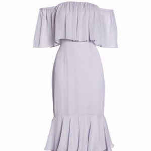 OFF THE SHOULDER Popover TIERED Chiffon Maxi